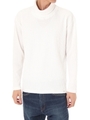 【AZUL by moussy】ヘビーワッフルタートルネック長袖プルオーバー/WHT