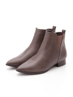 【ストレスフリー】サイドゴアショートブーツ/BROWN