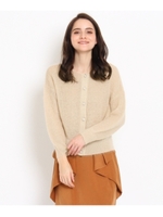 モヘア混ビジューボタン付きプルオーバー/グレー(912)