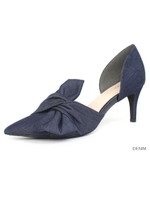 リボンセパレートパンプス/DENIM