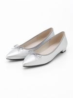 リボン付バレエシューズ(シルバー)/シルバー