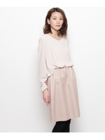 Vネックドッキングワンピース/ネイビー(093)