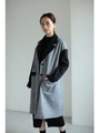 【AZUL by moussy】ルーズシルエットチェスターコート/柄BEG