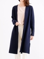 J片畦ロングカーディガン/ネイビー
