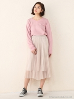 PP チュールランダムヘムプリーツSK/BLK