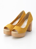 オープントウmodernパンプス/マスタード