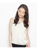 サテンドレープタンクトップ/ライトベージュ(051)