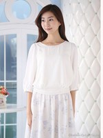 ジョーゼット7分ミニ丈BL/Aガラ