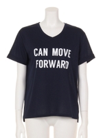 ロゴPT入りVネックTシャツ/アイボリー