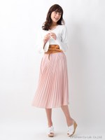 【人気アイテム】【春の新作】JZ消しプリーツ/スカート/ピンク