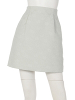 花ジャガード台形スカート/ベージュ