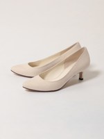 低反発クッション入りプレーンパンプス/ベージュ