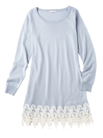 PEACH JOHN/へムレースニットミニワンピ/ライトブルー