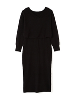 《BLANCHIC》Vニットワンピース/ブラック(010)