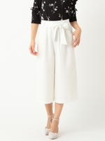 カラーワイドクロップドパンツ/シロ