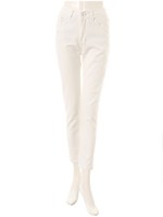 デニムテーパードパンツ/ホワイト