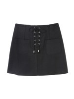 スピンドル台形スカート/ブラック