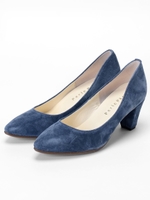 スエードポインテッドパンプス/ブルー