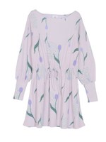 チューリップおどるミニワンピース/オフホワイト