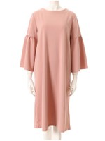 ラッフルスリーブワンピース/ベビーピンク