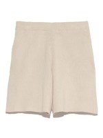 リブニットショートパンツ/GRY