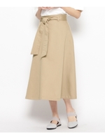 ベルト付きミディスカート/ネイビー(093)