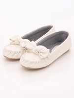 【chille anap】リボンポイントモカシン/GRY