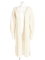 WOOL BALLOON LG GOWN/O/WHT