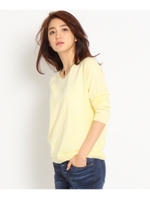 [L]サイドリブニットプルオーバー/ホワイト(001)