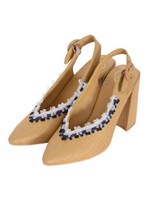 ふわふわテープミュール/ベージュ