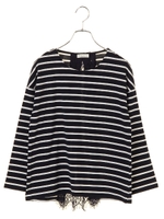 バックシャンレースボーダープルオーバー/アイボリー