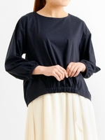 裾ギャザーパフ袖プルオーバー/イエロー