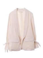 袖ドロストジャケット/ベージュ