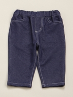 BABY カラーデニム 6分丈スリムパンツ/ネイビー