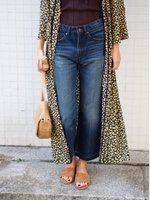 【WEB限定】◎JC デニム フレアパンツ / カットオフ / 裾フリンジ/COBALT