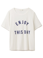 カジュアルレーヨンロゴTシャツ/PNK