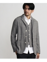 リンクスヘリンボンニットジャケット/ブラック(019)