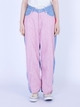 Floral denim pants/PINK