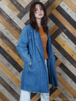 【オンラインストア限定】デニムロングコート/ブルー