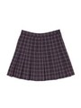チェックプリーツスカート/ブラック