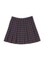 チェックプリーツスカート/ブラック