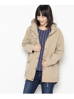 ピーチフード付きコート/オリーブグリーン(026)