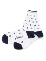 総柄90度ソックス/ホワイト(001)