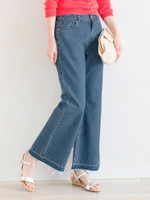 フレアーデニムパンツ/ネイビー