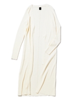 リブニットロングカーデ/ホワイト