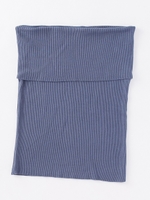 ワッフルニットオフタートルニットノースリTOP/GRAY