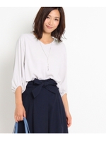 ニュアンスサテンブラウス/アイボリー(004)