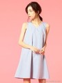 バックリボンフレアワンピース/ネイビー