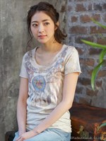 ムラ染 カリフォルニア綿 NATIVE NECKLACE Tシャツ/柄A