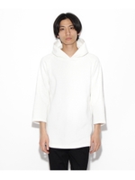 GIZAハニカム7分袖パーカー/ベージュ(052)